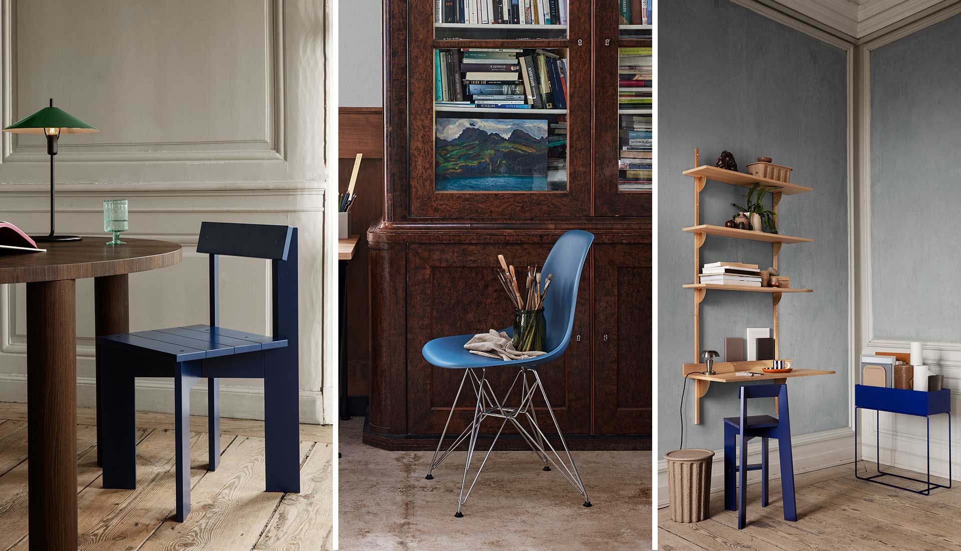 vepsalainen_sisustustrendit_2022_sininen_sisustus_sininen_tuoli_tyotuoli_eames_chair_vitra_ferm_living.jpg