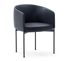Bonnet Dining Chair, Master Leather 80 Black, H 58 cm Bonnet Dining Chair, Master Leather 80 Black, H 58 cm