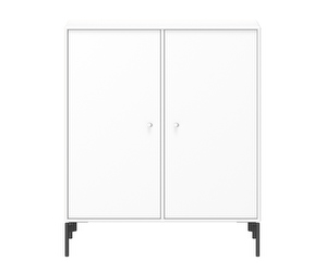 Cover-kaappi, new white, mustat jalat