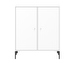 Cover-kaappi, new white, mustat jalat