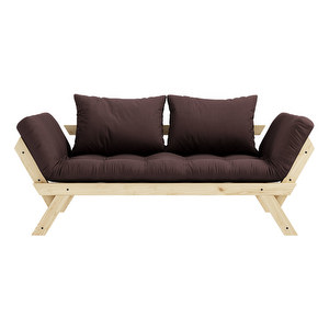 Bebop-futonsohva, brown / mänty, L 180 cm