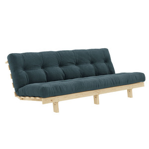 Lean Futon Sofa, Corduroy Fabric Pale Blue, W 190 cm Lean Futon Sofa, Corduroy Fabric Pale Blue, W 190 cm