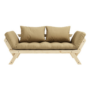 Bebop-futonsohva, wheat beige / mänty, L 180 cm