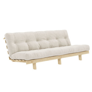 Lean-futonsohva, Corduroy-kangas ivory/mänty, L 190 cm Lean-futonsohva, Corduroy-kangas ivory/mänty, L 190 cm
