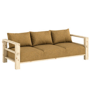 Bare-sohva, Textured Weave -kangas golden ochre / mänty, L 225 cm