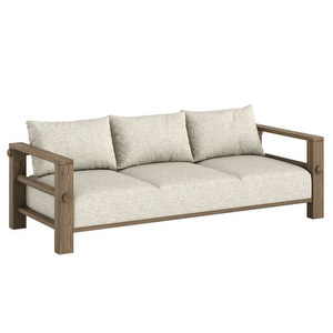 Bare-sohva, Textured Weave -kangas soft chalk / carob brown, L 225 cm