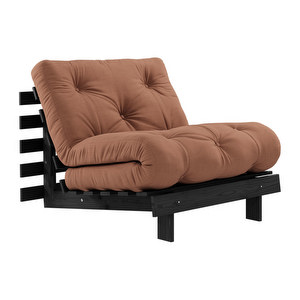Roots-futonnojatuoli, clay brown / musta