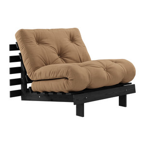 Roots-futonnojatuoli, mocca/musta