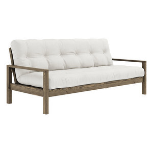 Knob Futon Sofa, Natural / Carob Brown, W 205 cm Knob Futon Sofa, Natural / Carob Brown, W 205 cm