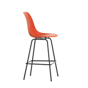 Eames RE -baarituoli, poppy red/musta, medium