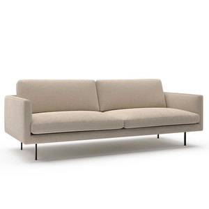 Basel Sofa, Baronett Fabric 001 Light Beige, W 200 cm