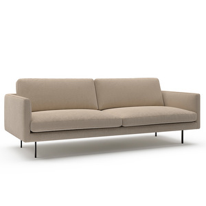 Basel Sofa, Baronett Fabric 005 Beige, W 220 cm