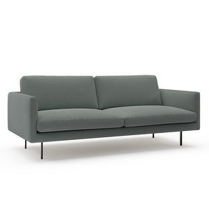Basel Sofa, Baronett Fabric 149 Grey, W 200 cm