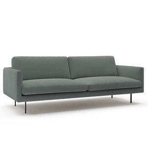 Basel Sofa, Baronett Fabric 149 Grey, W 220 cm