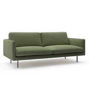 Basel Sofa, Baronett Fabric 162 Forest Green, W 200 cm