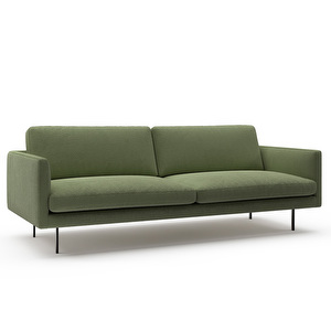 Basel Sofa, Baronett Fabric 162 Forest Green, W 220 cm