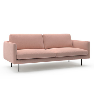 Basel Sofa, Baronett Fabric 166 Rose, W 200 cm