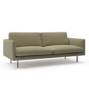 Basel Sofa, Baronett Fabric 206 Olive, W 200 cm