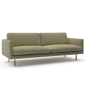 Basel Sofa, Baronett Fabric 206 Olive, W 220 cm