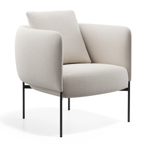 Bonnet Club -nojatuoli, Malawi-kangas 21 kermanvalkoinen / musta