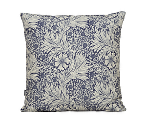 Decorative Cushion, Marigold Indigo / Linen, 50 x 50 cm Decorative Cushion, Marigold Indigo / Linen, 50 x 50 cm