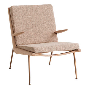 Boomerang HM2 -nojatuoli, beige / tammi / messinki