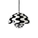 Flowerpot VP1 -riippuvalaisin, black/white, ⌀ 23 cm