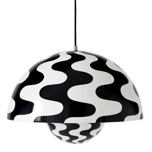 Flowerpot VP2 -riippuvalaisin, black/white, ⌀ 50 cm