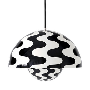 Flowerpot VP7 -riippuvalaisin, black/white, ⌀ 37 cm