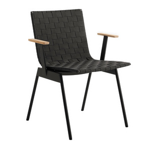 Ville AV34 -tuoli käsinojilla, warm black / tiikki
