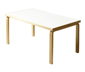 Pöytä 82B, koivu/valkoinen laminaatti, 85 x 135 cm Pöytä 82B, koivu/valkoinen laminaatti, 85 x 135 cm