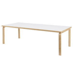 Pöytä 86A, koivu/valkoinen laminaatti, 100 x 240 cm