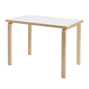 Pöytä 80B, koivu / valkoinen laminaatti, 100 x 60 cm