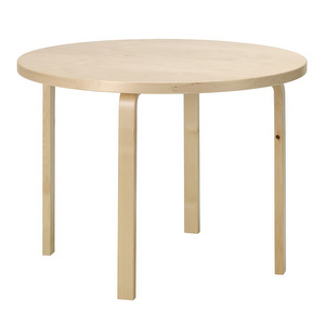 Pöytä 90A, villikoivu, ⌀ 100 cm