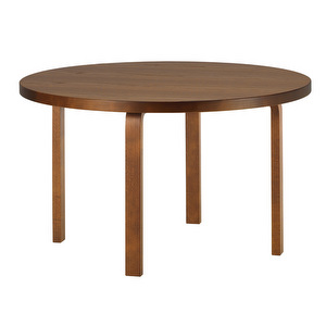 Pöytä 91, pähkinä, ⌀ 125 cm