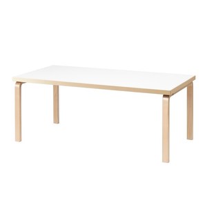 Pöytä 86, 100 x 210 cm, koivu/valkoinen laminaatti Pöytä 86, 100 x 210 cm, koivu/valkoinen laminaatti