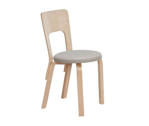 Chair 66, Birch/Prestige Leather Beige