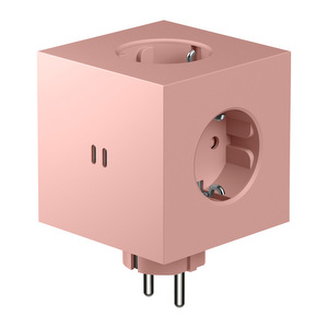 Square 2 USB-C -jatkopistorasia, Old Pink