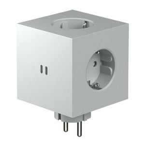 Square 2 USB-C -jatkopistorasia, Gotland Grey