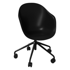 Adelaide Office Chair, Black, Armrests
