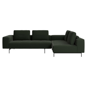 Amsterdam Corner Sofa, Bologna Fabric 3256 Dark Green, W 288 cm Amsterdam Corner Sofa, Bologna Fabric 3256 Dark Green, W 288 cm