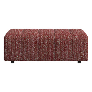 Bellagio Footstool, Avellino Fabric 3250 Red, 90 x 90 cm