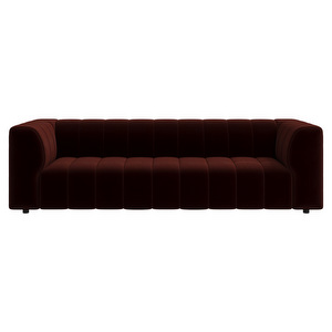 Bellagio Sofa, Velvet Fabric 3133 Dusty Red, W 244 cm
