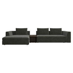 Bergamo Sofa, Tuscany Fabric 3204 Green / Dark Oak, W 334 cm Bergamo Sofa, Tuscany Fabric 3204 Green / Dark Oak, W 334 cm