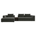 Bergamo Sofa, Tuscany Fabric 3204 Green / Dark Oak, W 334 cm