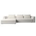 Bergamo Sofa, Lazio Fabric 3090 White, W 294 cm