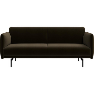 Berne Sofa, Velvet Fabric 3132 Brown, W 175 cm