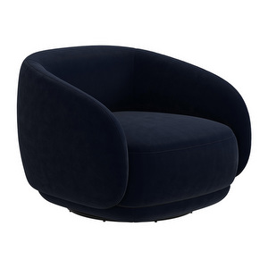 Bolzano Armchair, Velvet Fabric 3031 Blue, Swivel Function Bolzano Armchair, Velvet Fabric 3031 Blue, Swivel Function