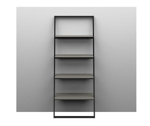 Bordeaux Wall Shelf, Light Grey / Matt Black, H 161 cm Bordeaux Wall Shelf, Light Grey / Matt Black, H 161 cm