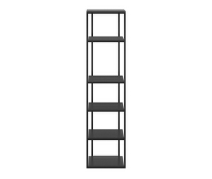 Bordeaux Wall Shelf, Grey / Matt Black, H 160 cm